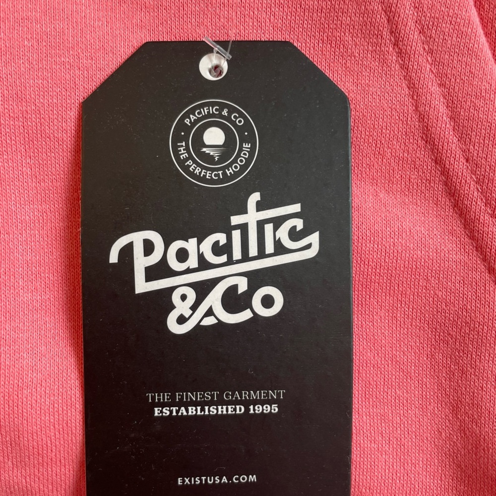 New PACIFIC & Co Adult Size Large Pullover Long Sleeve Sweatshirt Hoodie Pink - Picture 5 of 7